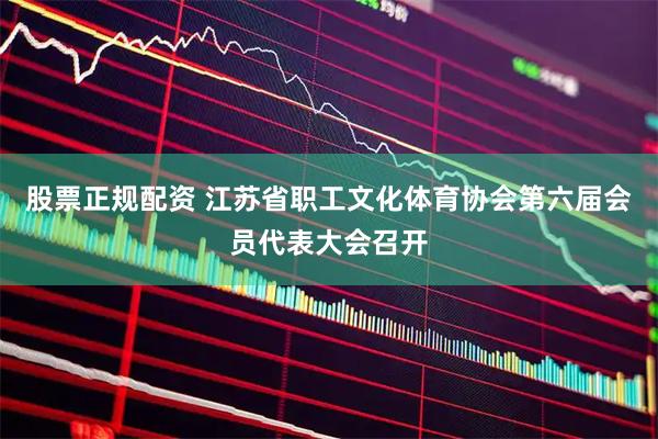 股票正规配资 江苏省职工文化体育协会第六届会员代表大会召开