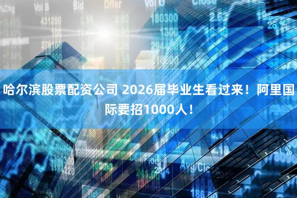 哈尔滨股票配资公司 2026届毕业生看过来！阿里国际要招1000人！