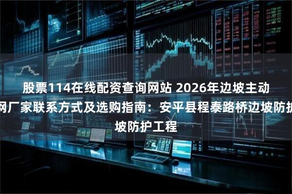 股票114在线配资查询网站 2026年边坡主动防护网厂家联系方式及选购指南：安平县程泰路桥边坡防护工程